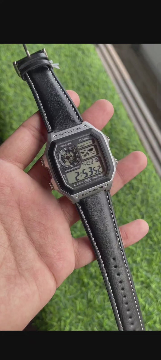 Casiio iiluminator black leather - Premium quality