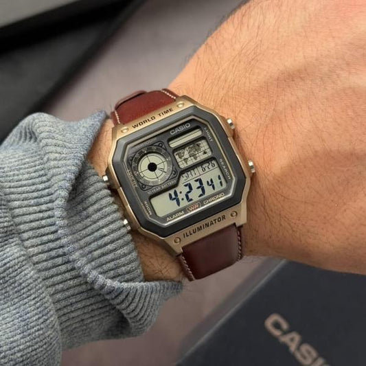 Casiio Illuminator - Brown Leather Premium quality