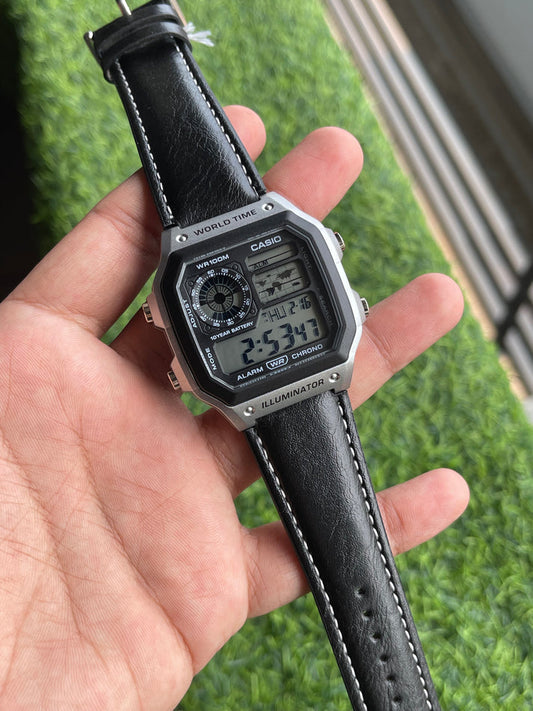 Casiio iiluminator black leather - Premium quality