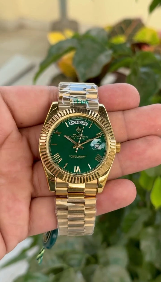 Rolex Day Date Gold Green