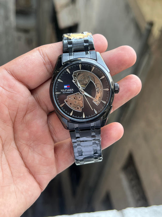 Tommy Hilfiger Automatic Skeleton — Full Black Edition